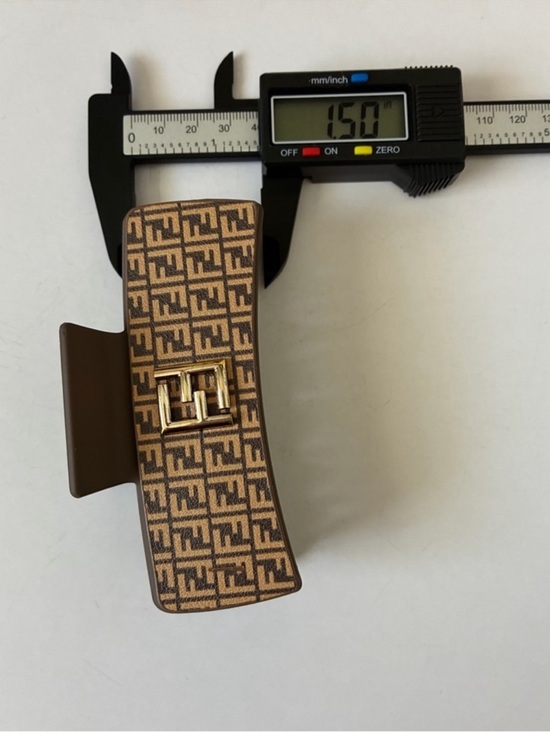 Brown & Gold FF Logo Hair Clip main image 9